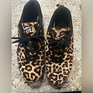 Calf hair, leopard print APL sneakers. Barely worn, great condition.